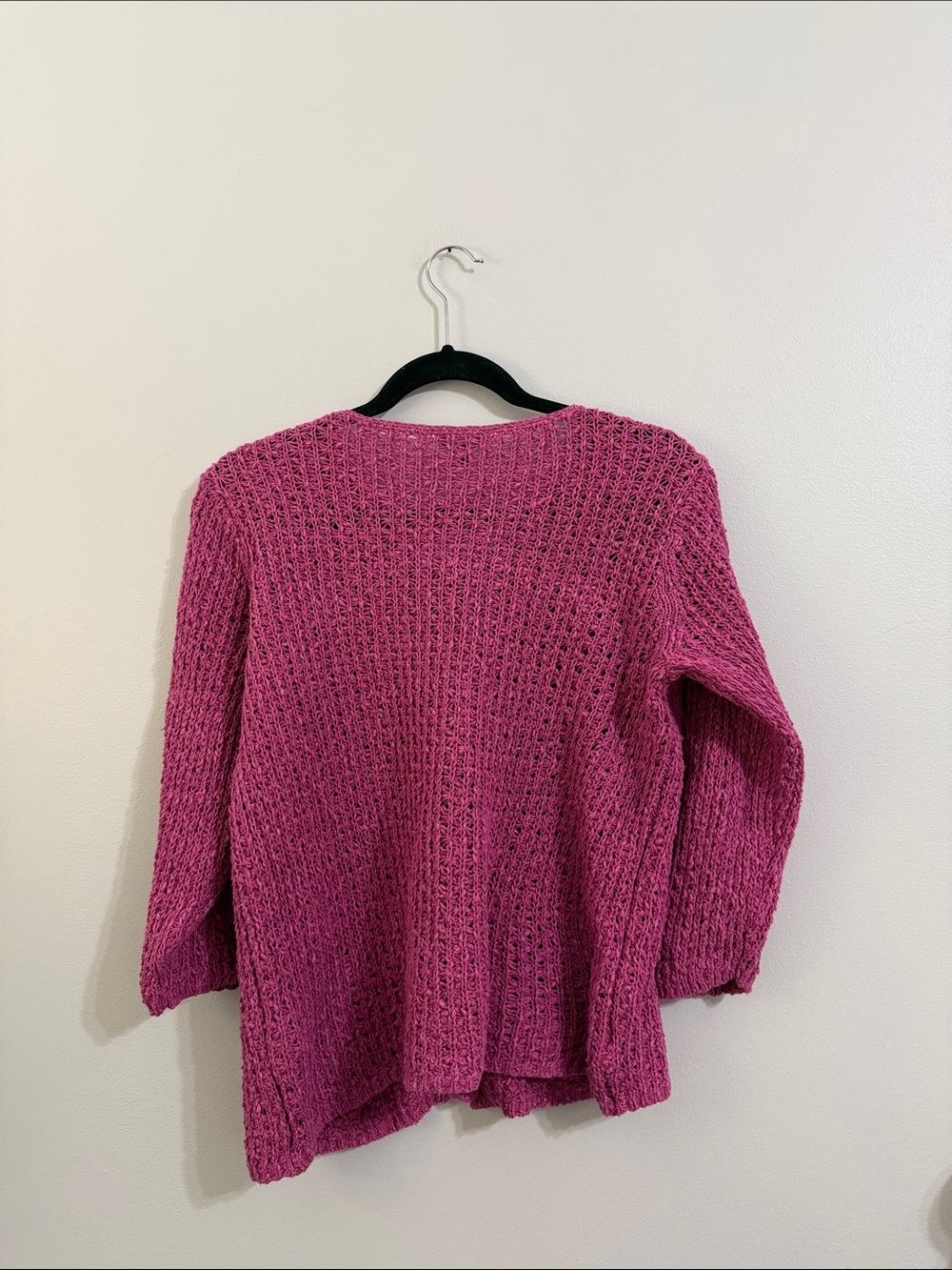 J. Jill Raspberry Pink Knit Button-Front Cardigan - Picture 4 of 6